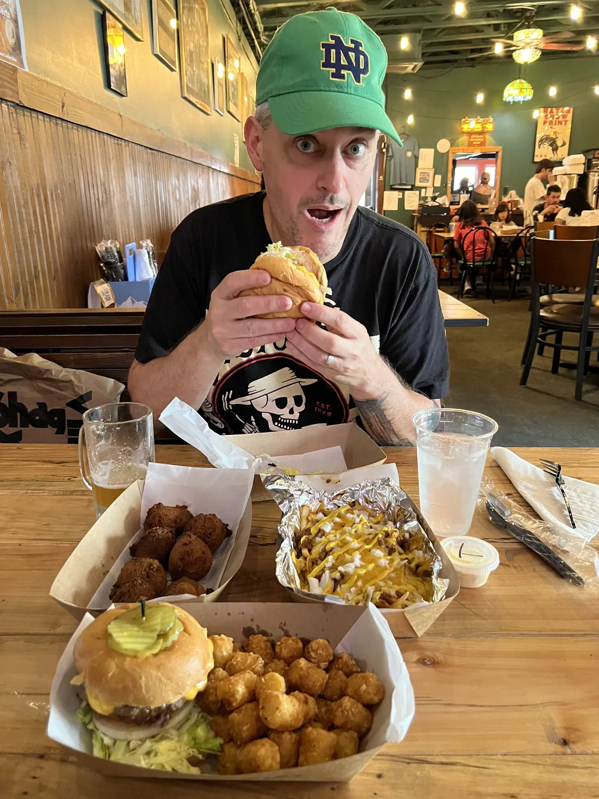 Gen X lifestyle creator enjoying a casual dining experience at Browns Diner in Nashville.